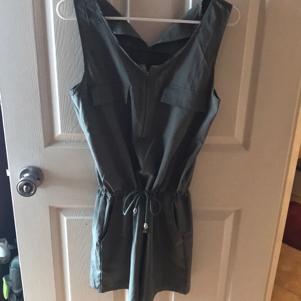Army green romper